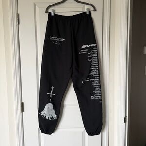 Post Malone Jerzees Black Sweatpants with Graphic Print
